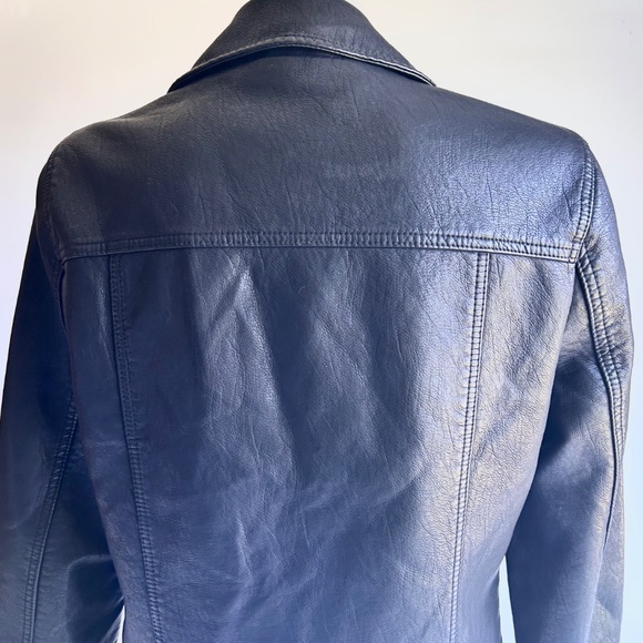 Topshop Black Leather Moto Jacket - Picture 8 of 14